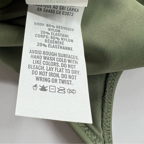 Aerie NWT Cut Out Full Coverage One Piece Swimsuit in Olive Fun - Picture 8 of 10